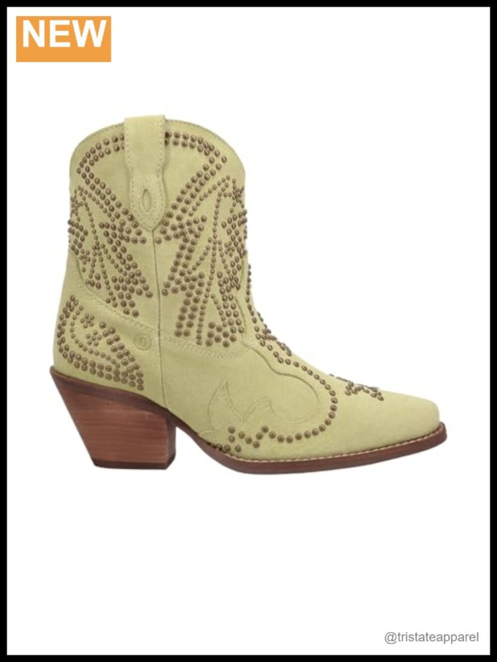 Western Suede Leather Ankle Boots Mid Heel with Snip Toe Block Heel Pull-On